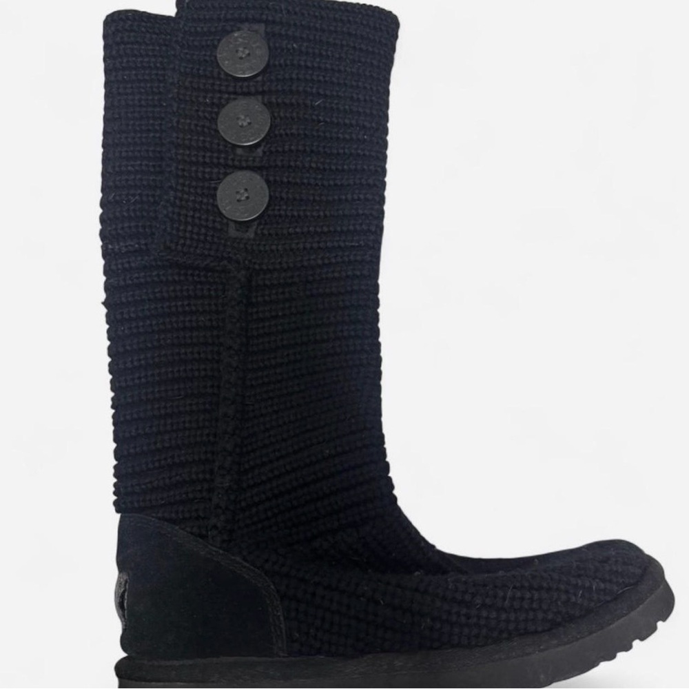 UGG Black Knit Winter Boots